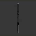 Modern Pistol Weapon With Black Body Green Red Grip And Silver Barrel Design