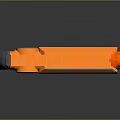 NERF Elite Orange And Gray Pistol Style Toy Blaster With White Stripes And Lightning Pattern