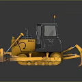 bulldozer low mode bulldozer pixel bulldozer voxel bulldozer crawler bulldozer hydraulic crawler bulldozer 3d model