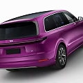 Purple SUV Exterior And High Tech Interior With Digital Screens 3d model