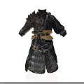 Intricate Robe Style Battle Armor With Complex Patterns Decorative Waist Belt And Pendants