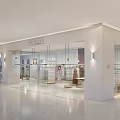 Modern Minimalist Clothing Store With Glass Storefront Mannequins And Displayed Clothes