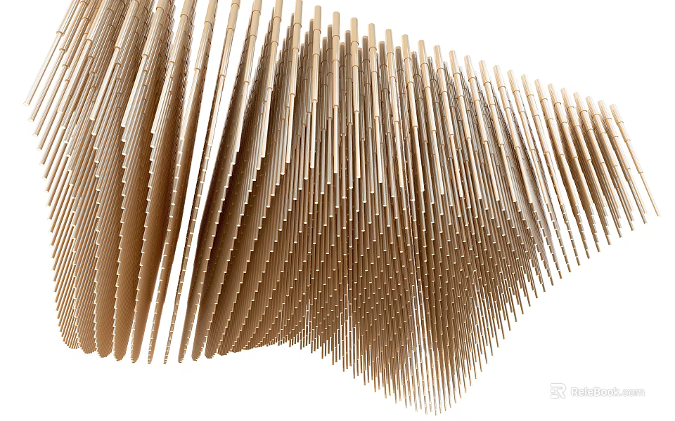 Elegant Modern Ceiling Design With Sculptural Wavy Lines And Luxury Metallic Details 3d model 