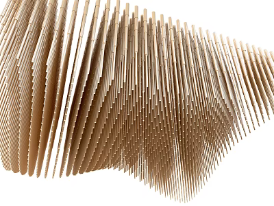 Elegant Modern Ceiling Design With Sculptural Wavy Lines And Luxury Metallic Details 3d model