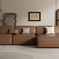 modern cream style multi-person sofa imperial concubine sofa 3d model
