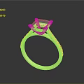 Elegant Gold Ring With Square Gemstone And Diamond Accents Design