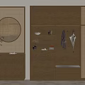 Middle style shoe cabinet 3d model