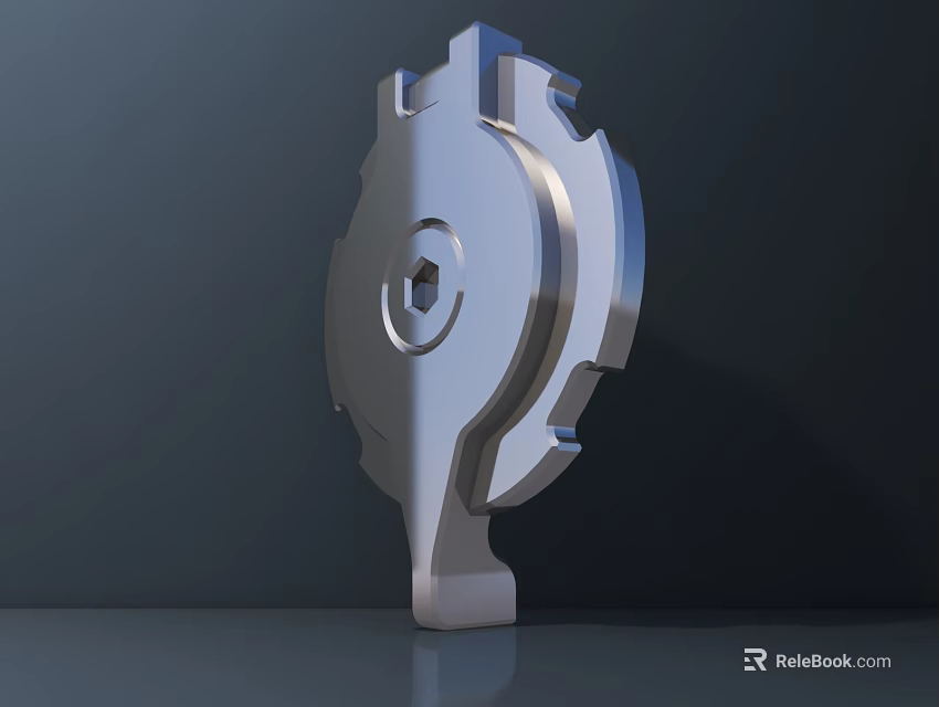 High Quality Silver Metallic Rotating Gear Part For Playground Recreational Equipment 3d model 