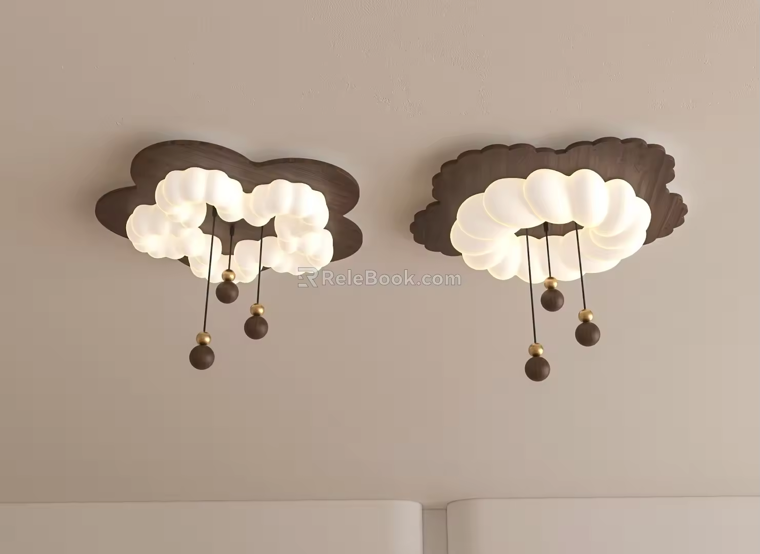 Cream wind ceiling lamp wood grain ceiling lamp medieval ceiling lamp 3d model