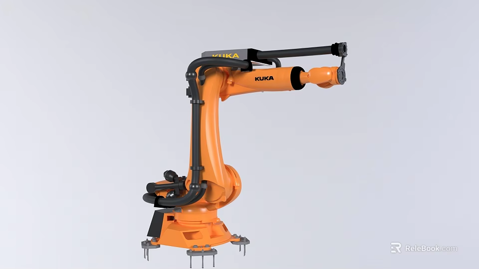 KUKA Orange Industrial Robotic Arm For High Precision Automated Manufacturing Processes 3d model 