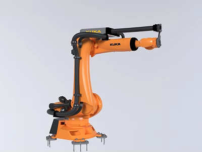 KUKA Orange Industrial Robotic Arm For High Precision Automated Manufacturing Processes 3d model