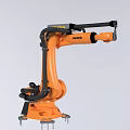 KUKA Orange Industrial Robotic Arm For High Precision Automated Manufacturing Processes 3d model