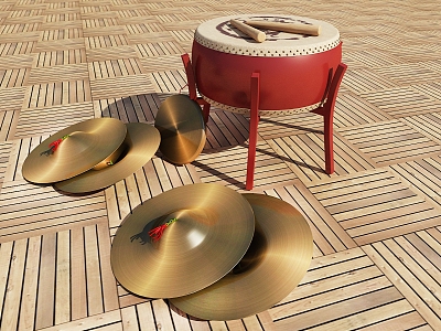 Traditional musical instruments 3d model