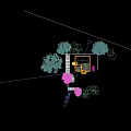 Modern Detached Villa Exterior With Large Windows Green Lawn Family Activity And Car