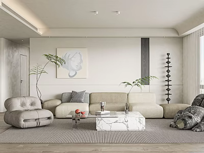 modern living room 3d model