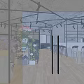 Modern Café Interior Design With Green Plants Cozy Seating And Pendant Lights