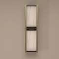 Elegant Modern Rectangular Wall Lamp With Transparent Shade And Metal Frame 3d model