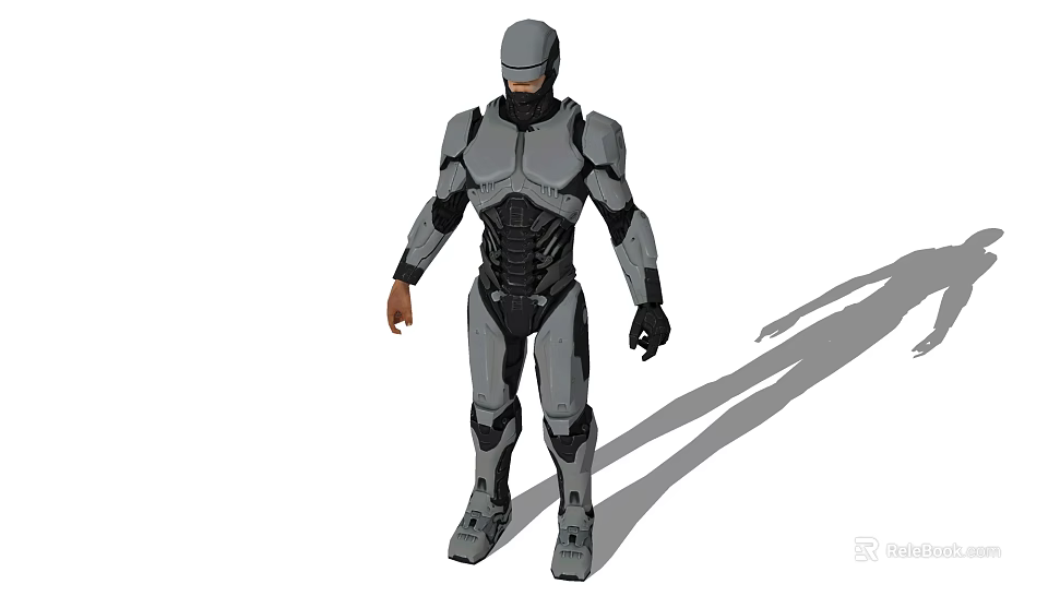 Intelligent Machine Humanoid Robot With Full Body Mechanical Armor And Futuristic Design 3d model 