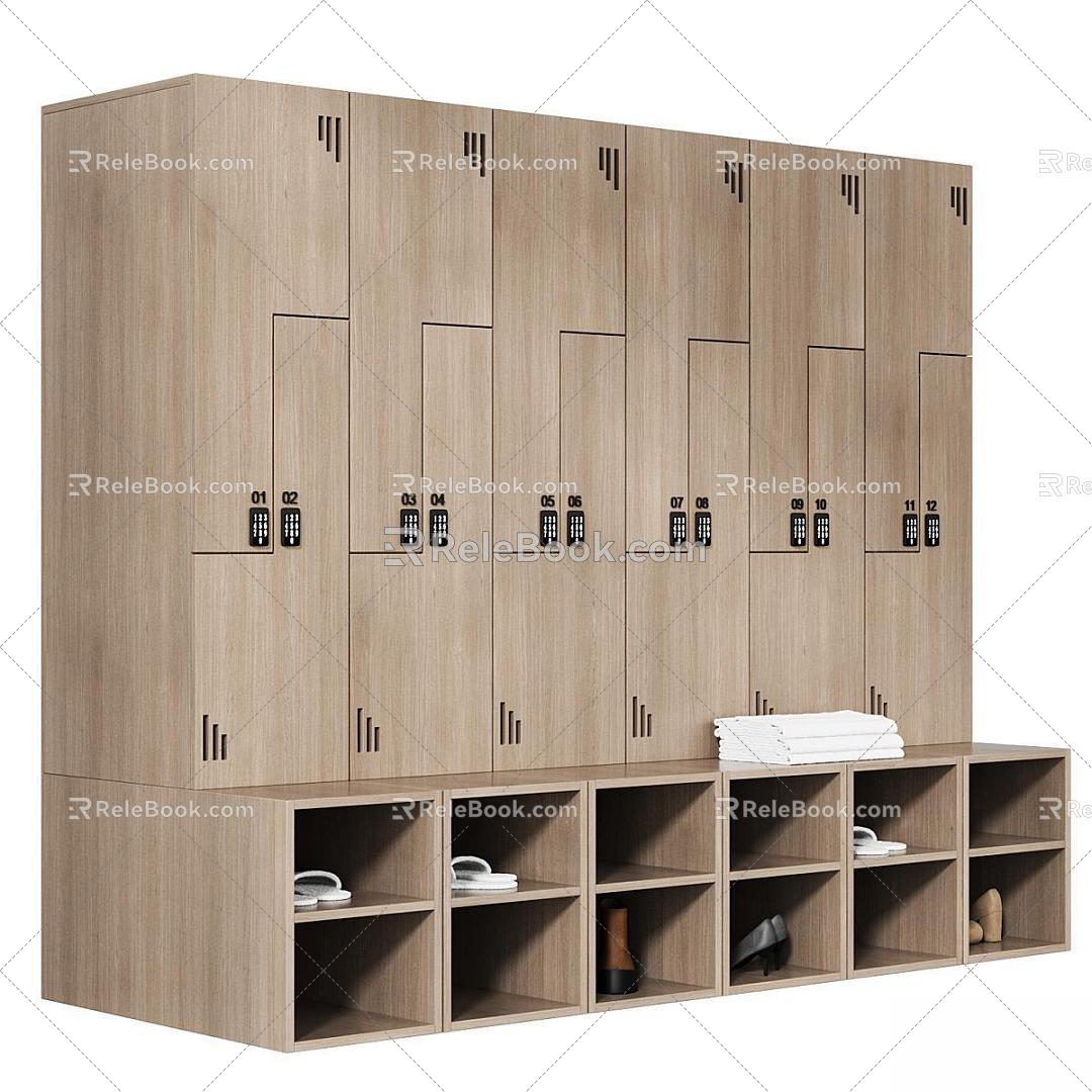 Public Area Lockers Bathing Lockers 3d model