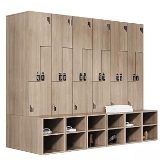 Public Area Lockers Bathing Lockers 3d model