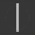 Plastic Measuring Ruler With Clear Straight Edge And Number Marks