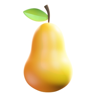 Modern Pear Cartoon Pear Fruit 3d model