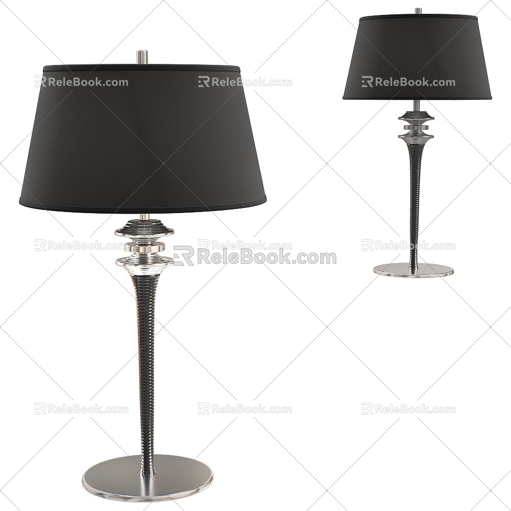 Agata American Black Table Lamp 3d model