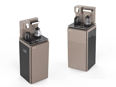 Modern Household Water Dispensers in Brown And Black Stylish Design For Daily Use 3d model