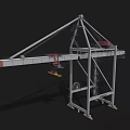 Industrial Gantry Crane with Metal Frame and Long Boom for Cargo Loading Operations