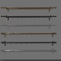 Curtain Accessories Durable Decorative Rods With Metal Hooks In Various Colors