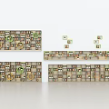 Modern Bookcase Library Bookshelf Children's Book Modeling Bookshelf Reading Room Bookcase Display Bookshelf Reading Room Bookshelf 3d model