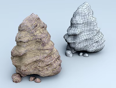 Ore Shale Rock Stone Outdoor Gravel 3d model
