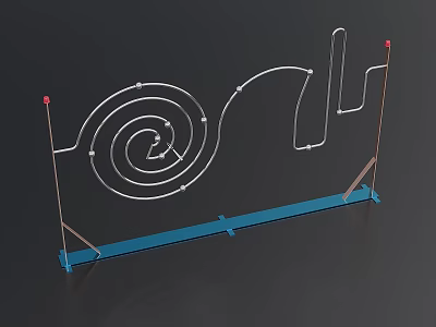 One-stroke Popular Science Children Science Museum Exhibits 3d model