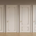 White Interior Doors With Various Designs And Ornate Details In Room