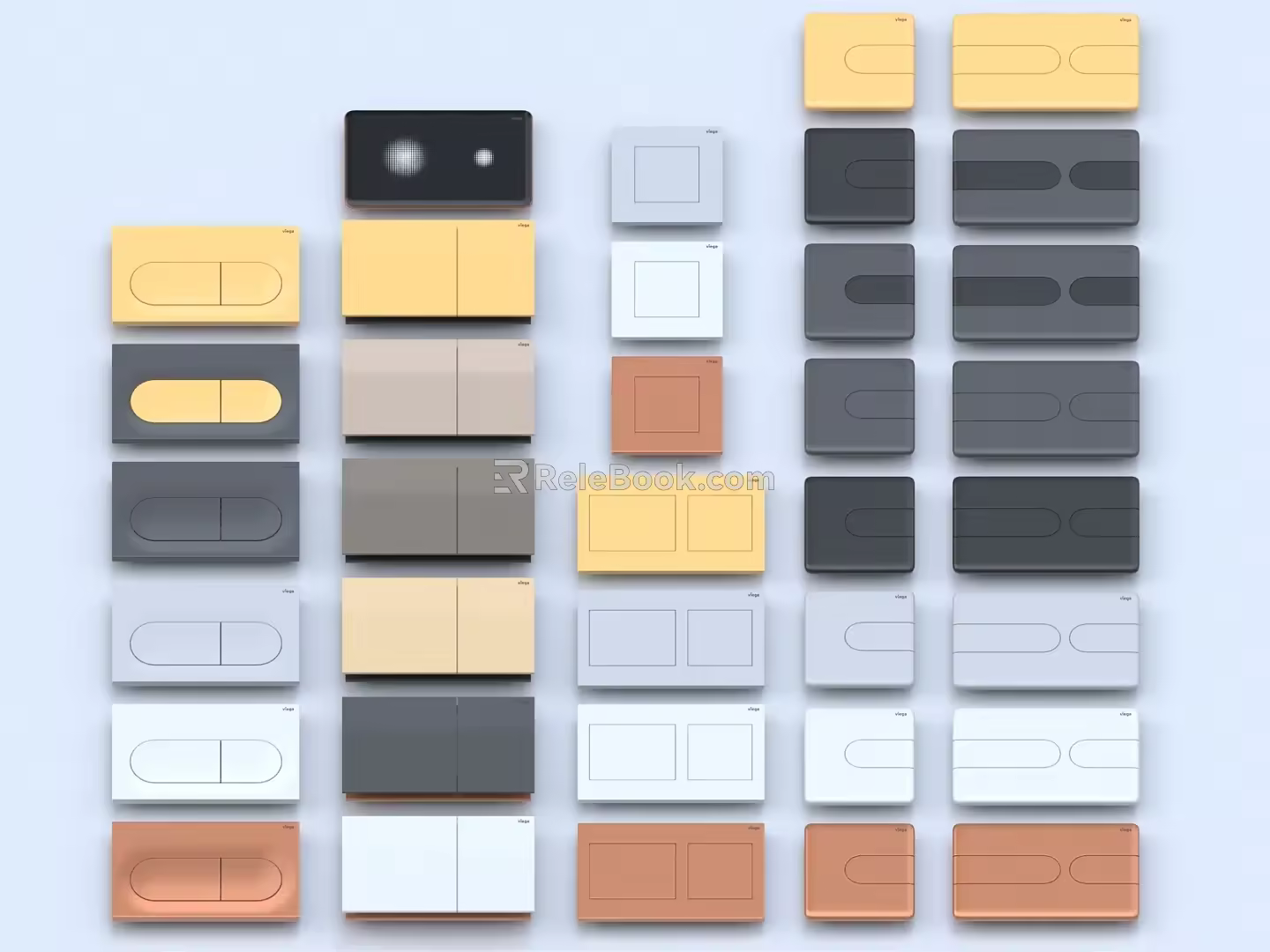 Switch Panel Button Hardware 3d model
