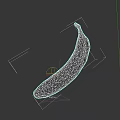 Ripe Yellow Banana With Brown Spots Isolated On Dark Background