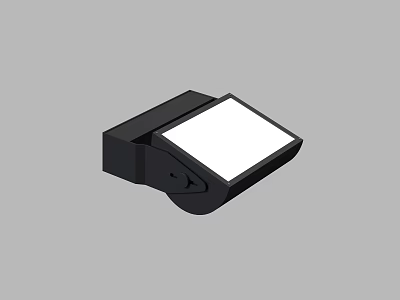 Modern Black Wall Light With White Shade And Sleek Design For Indoor Home Decor 3d model