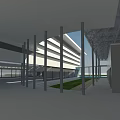 Modern White Building Exterior With Glass Curtain Walls And Sleek Architectural Design