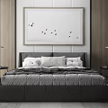 Nordic Background Double Bed 3d model