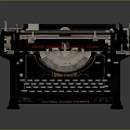 Vintage Mechanical Typewriter With Classic Black Design And Retro Keys