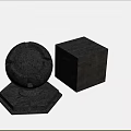 Decorative Spherical Stone Components With Seamless Textures And Puddles