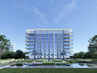 Modern Residential Building 3d model