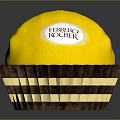 Shiny Ferrero Rocher Chocolate With Golden Wrapper In Brown Paper Cup