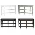 Stylish Black Shelf And Table With White Brown Black Gray Decorative Balls