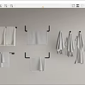 Modern Towel Bar 3d model
