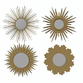 Light Luxury Mirror Decorative Mirror 3d model