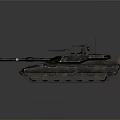Military Tank With Camouflage Paint Armored Design And Combat Cannon