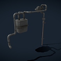 Gas meter day gas meter gas meter meter meter pipe water meter water pipe low face number low model simple model game video level super realistic 3d model