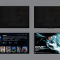 Smart Television With Modern Design Displaying Streaming Movie Posters And Interface 3d model