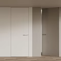 Modern Minimalist Interior Doors in White and Light Gray with Wooden Floor